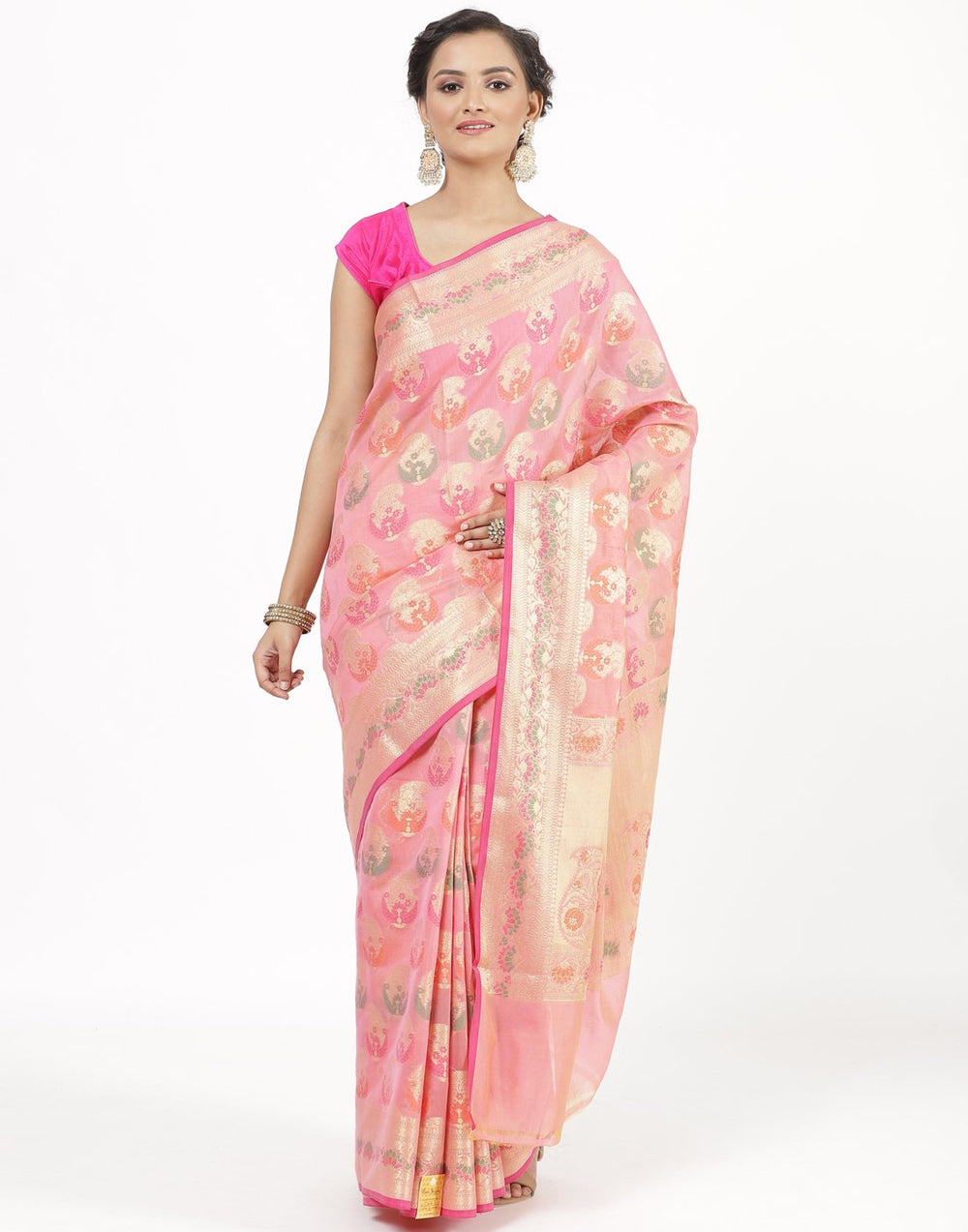 MBZ Meena Bazaar-Cotton Woven Saree