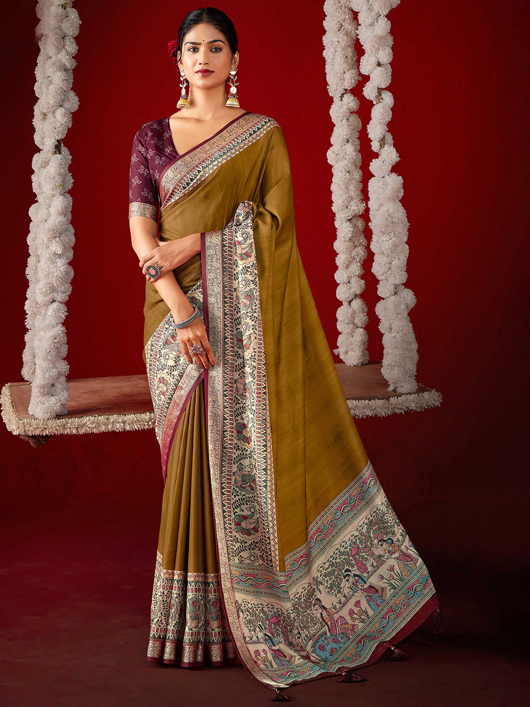 Printed Crepe Saree