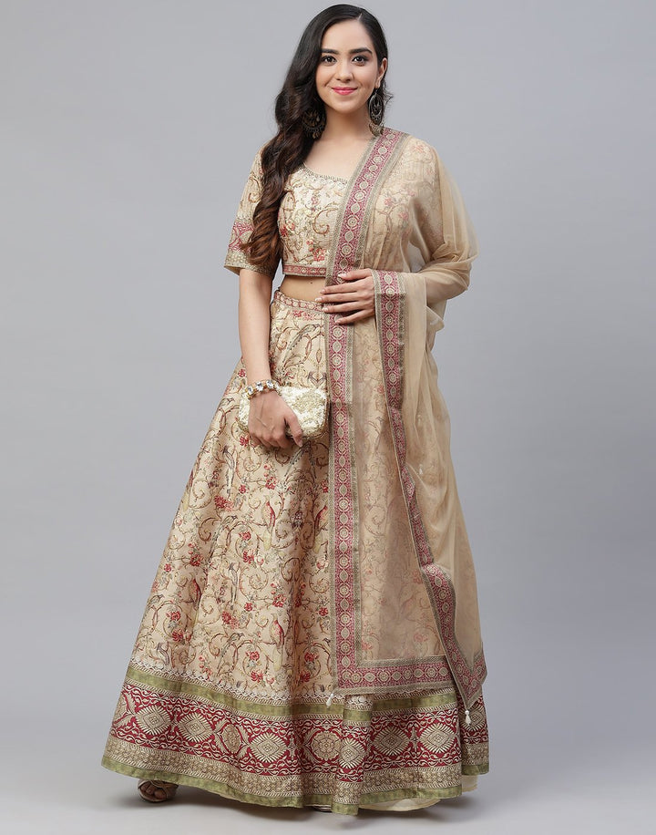 Handloom Dupion Lehenga