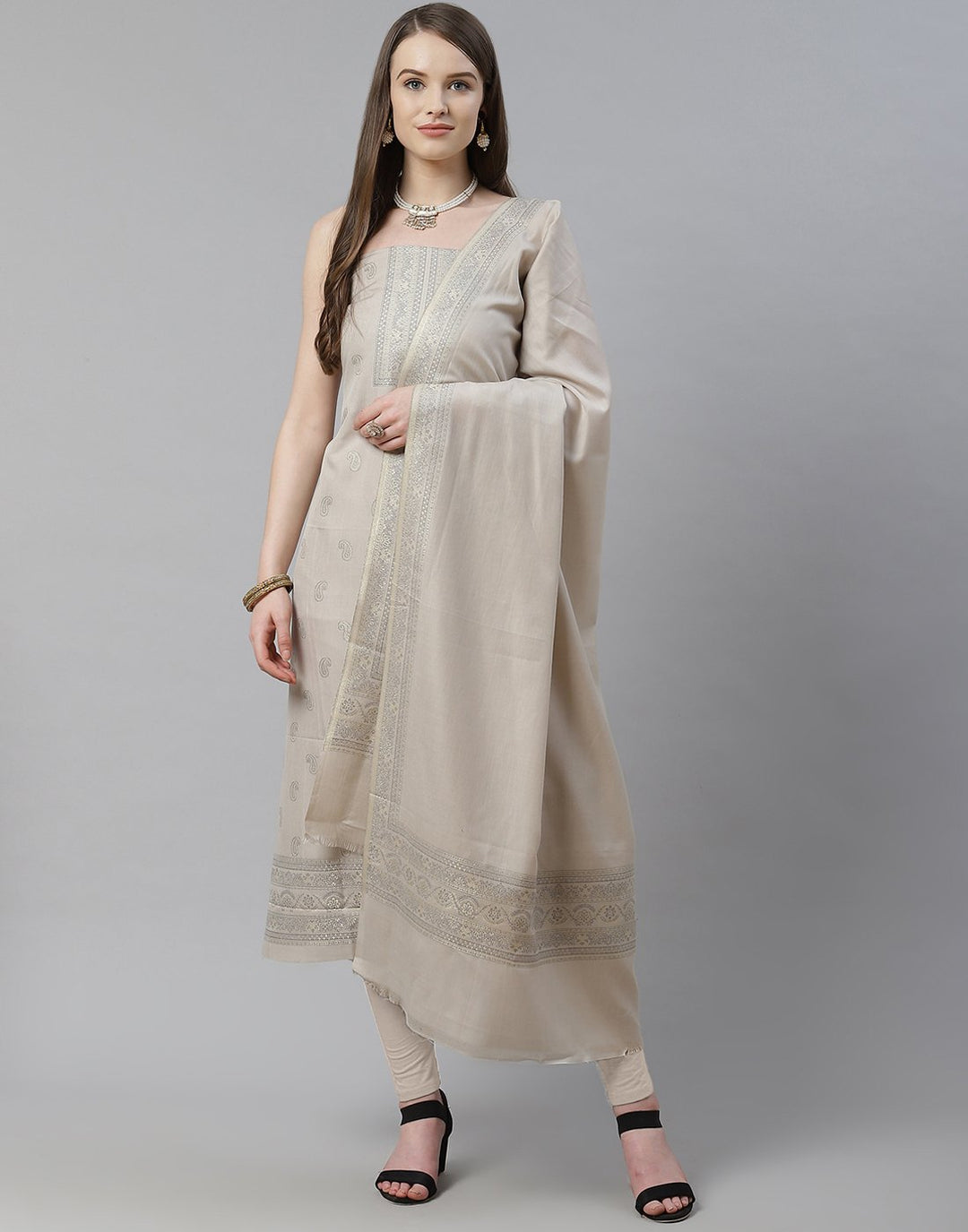 Cotton Embroidered Suit Piece