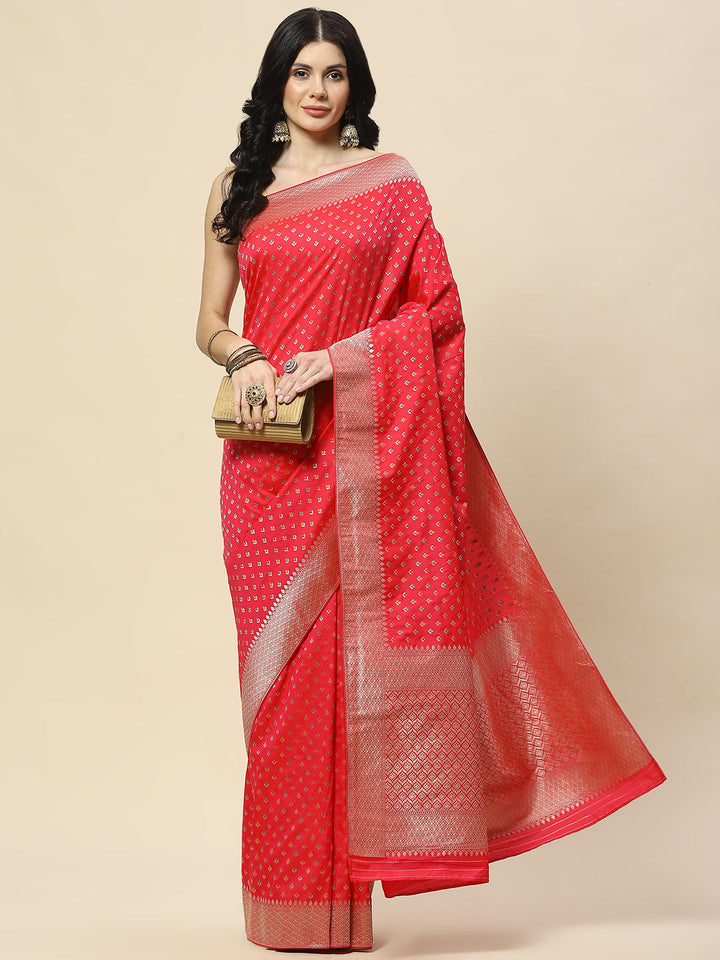 Zari Booti Woven Art Silk Banarsi Saree