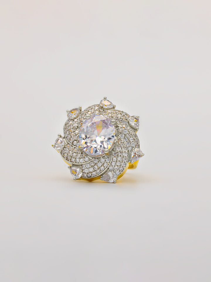 Beautiful Sunflower Dimond Ring