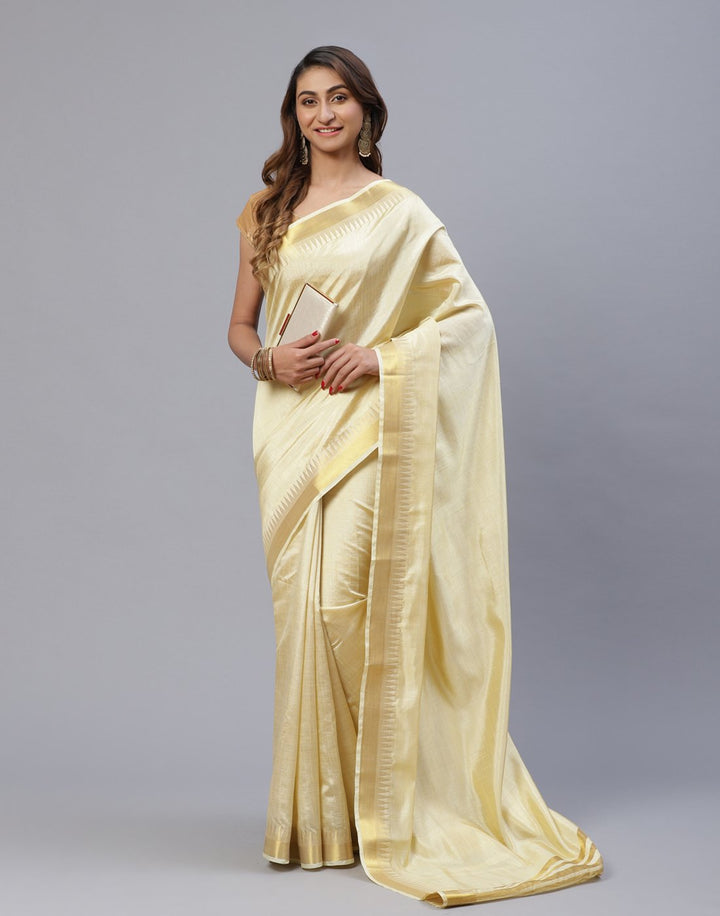 Art Handloom Saree With Zari Border