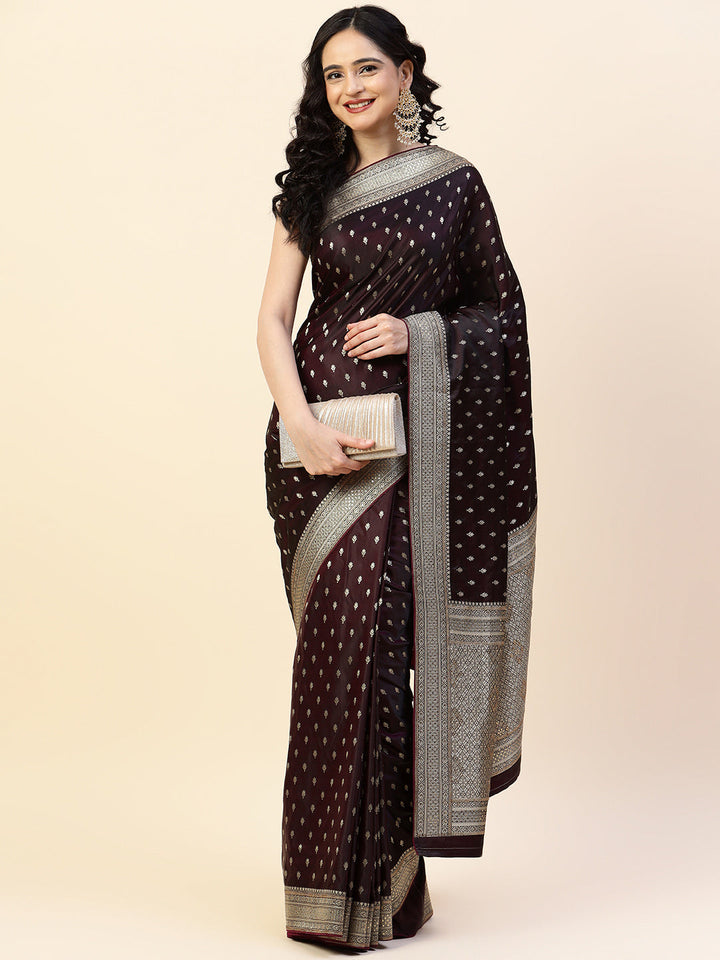 Swarovski Embroidered Satin Saree