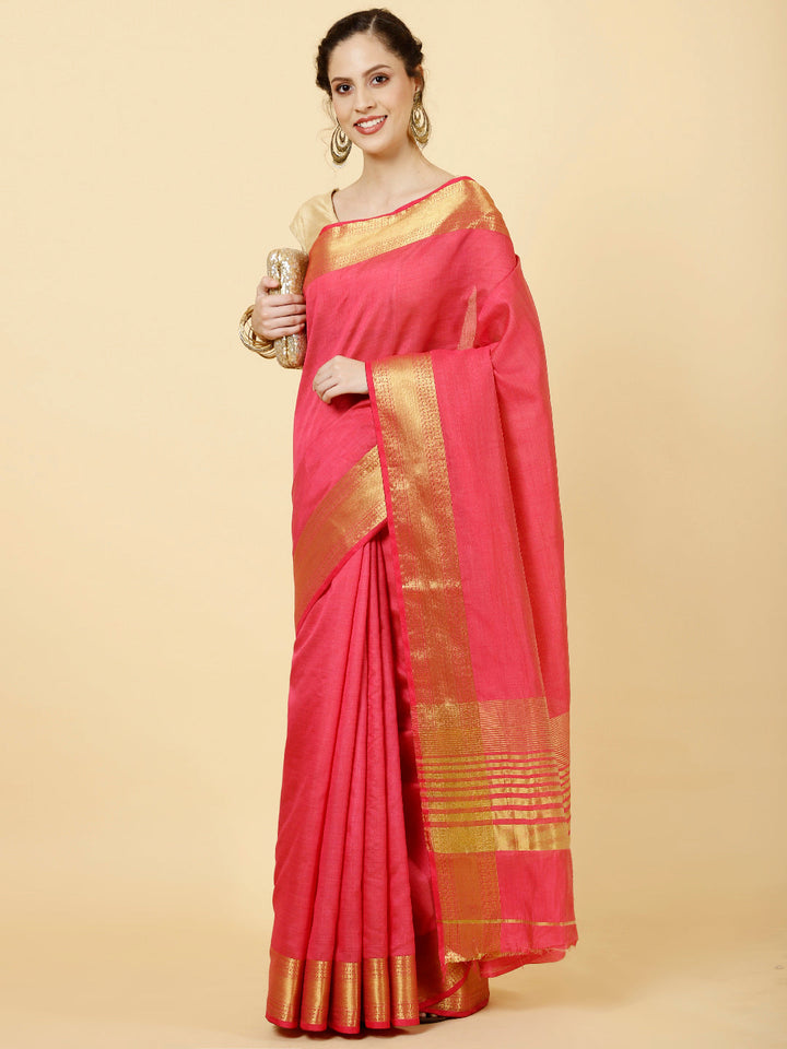 Zari Jaal Woven Handloom Saree