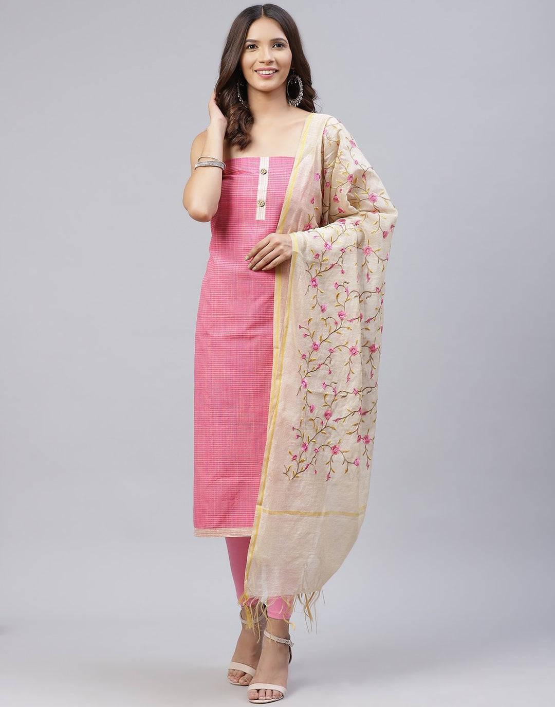 Cotton Embroidered Suit Piece