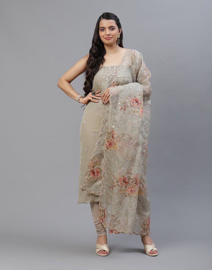CREPE EMBROIDERED SUIT SET