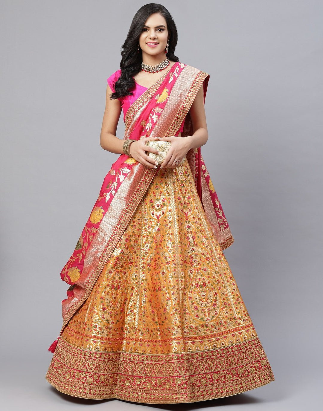 Handloom Dupion Lehanga set