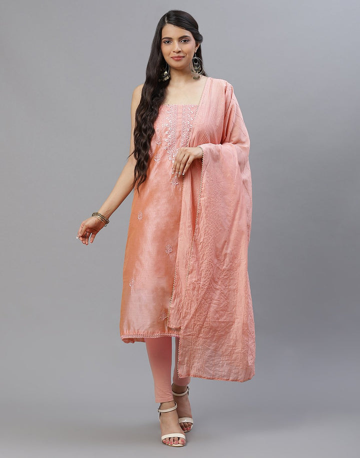 Chanderi Embroidered Suit piece