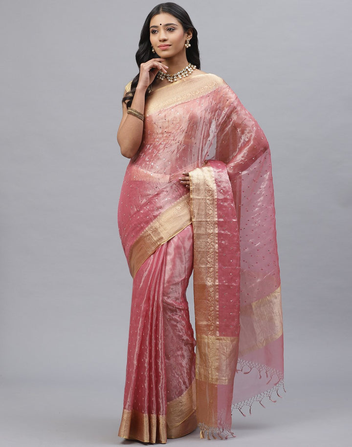 Organza Embroidery Saree