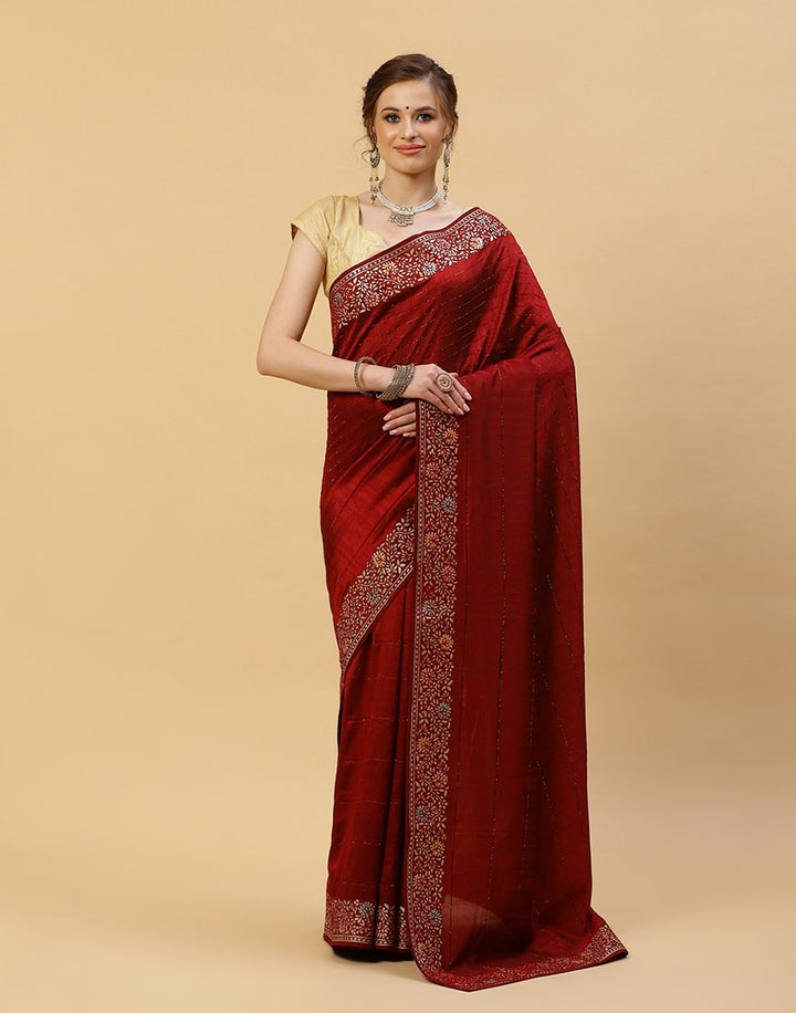 Embroidered Art Tussar Saree
