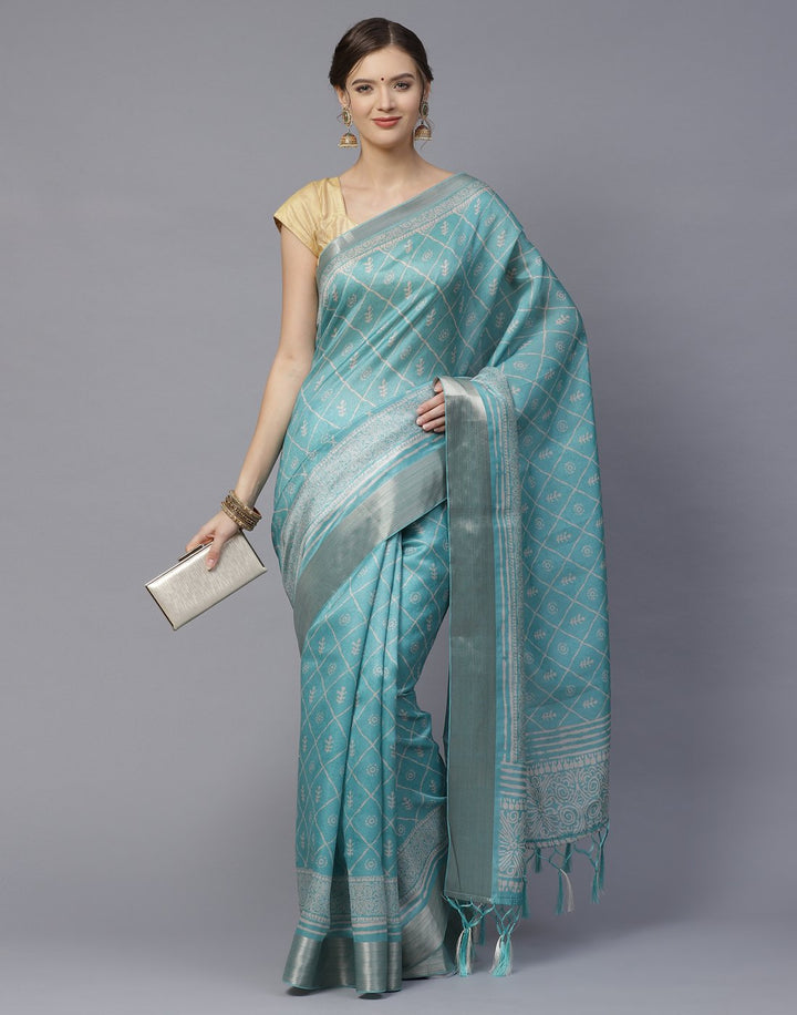 Satin Printed Saree