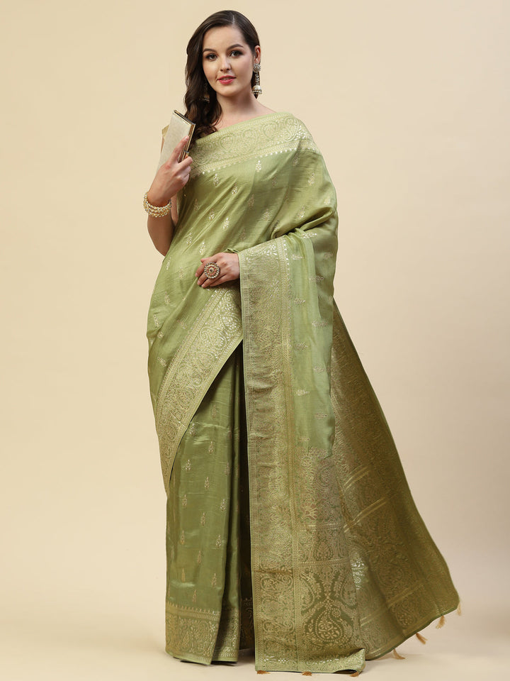Zari Jaal Handloom Woven Saree