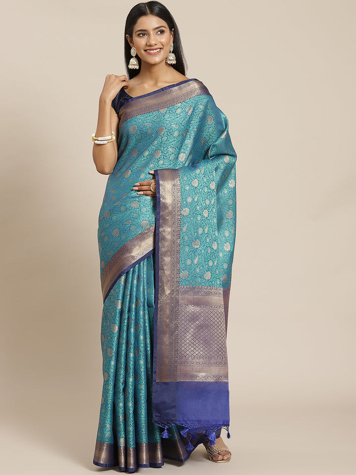 Resham Jaal Cotton Woven Saree