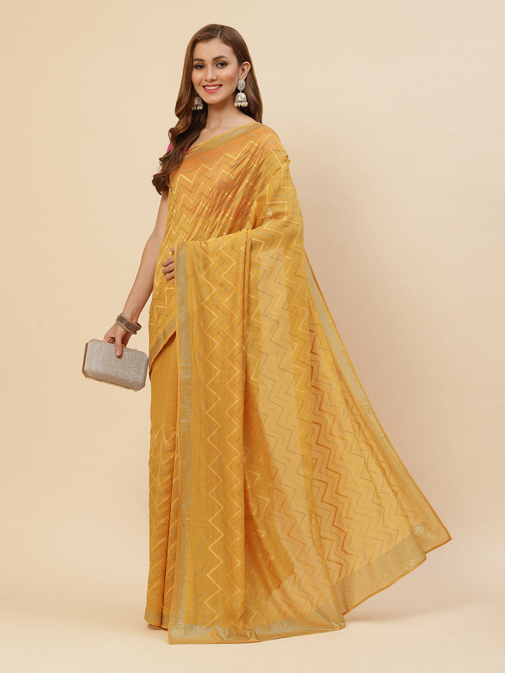 Swarovski Jaal Embroidered Georgette Saree