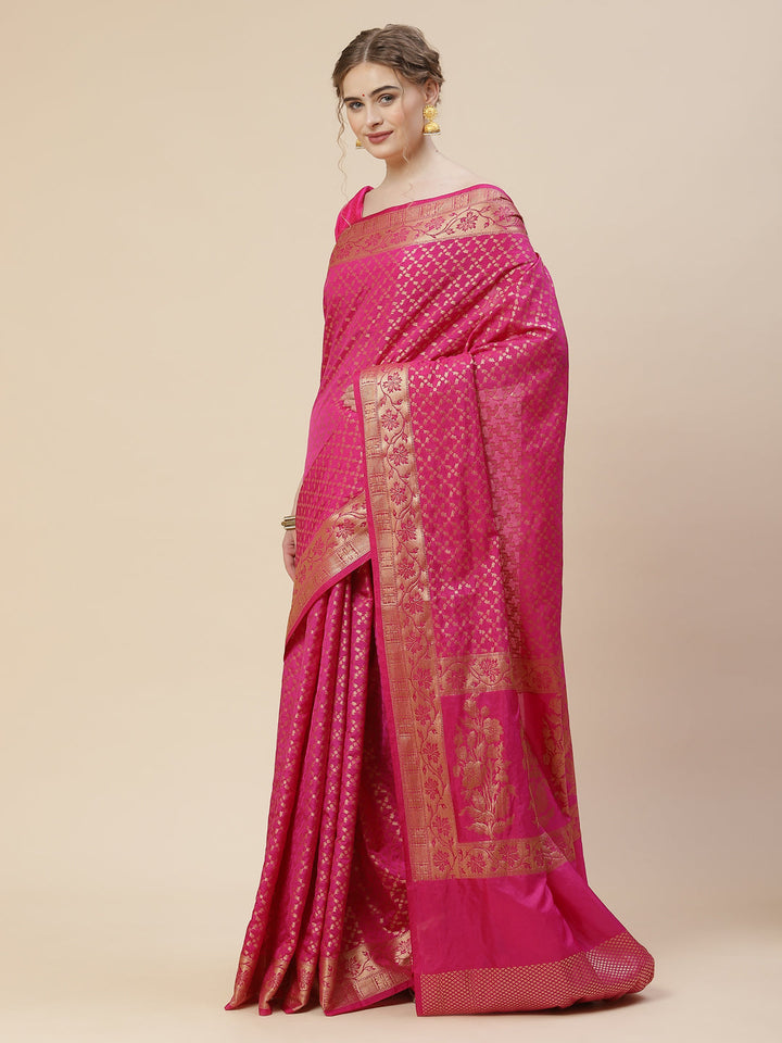 Zari Jaal Cotton Woven Saree