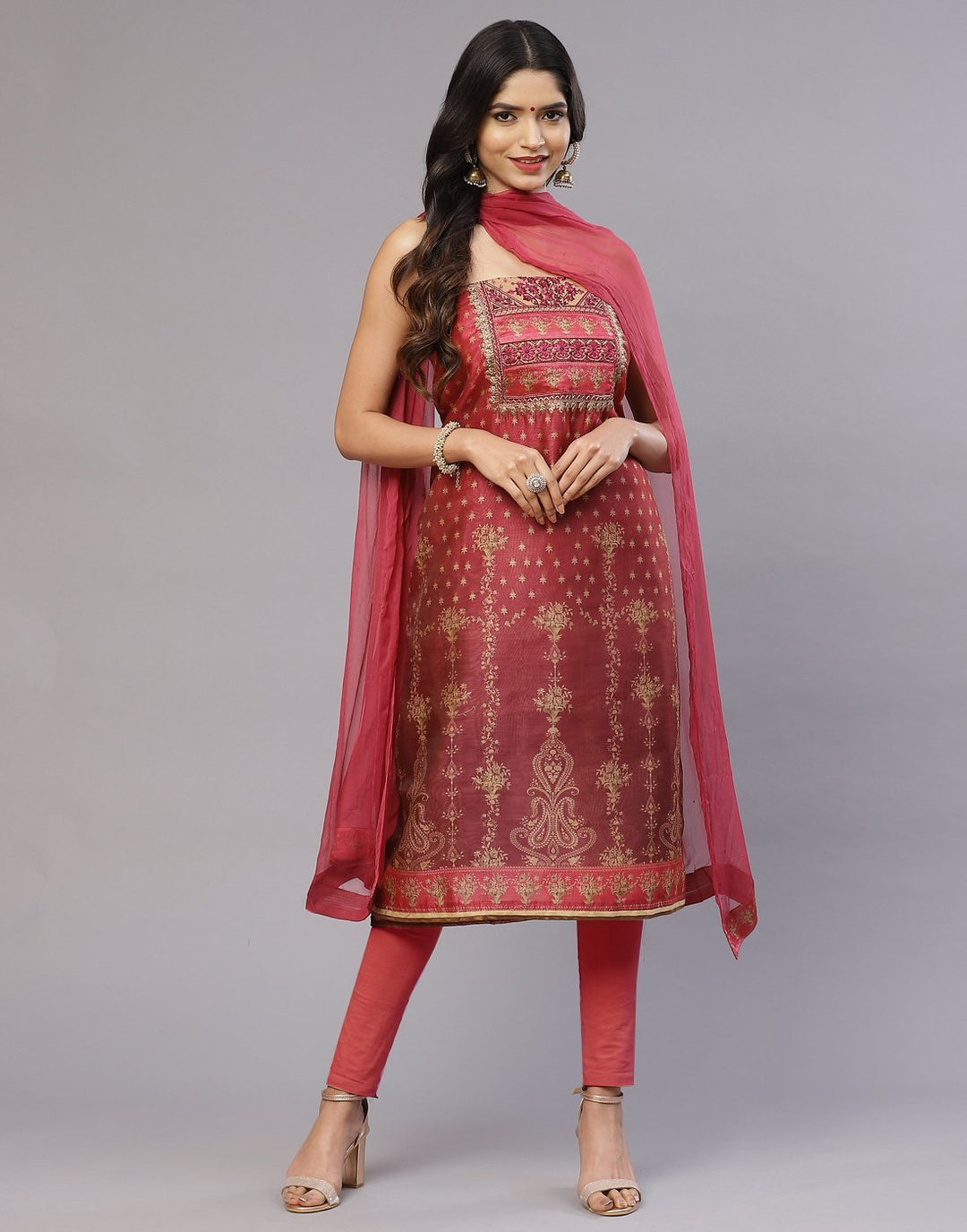 Chanderi Suit Set