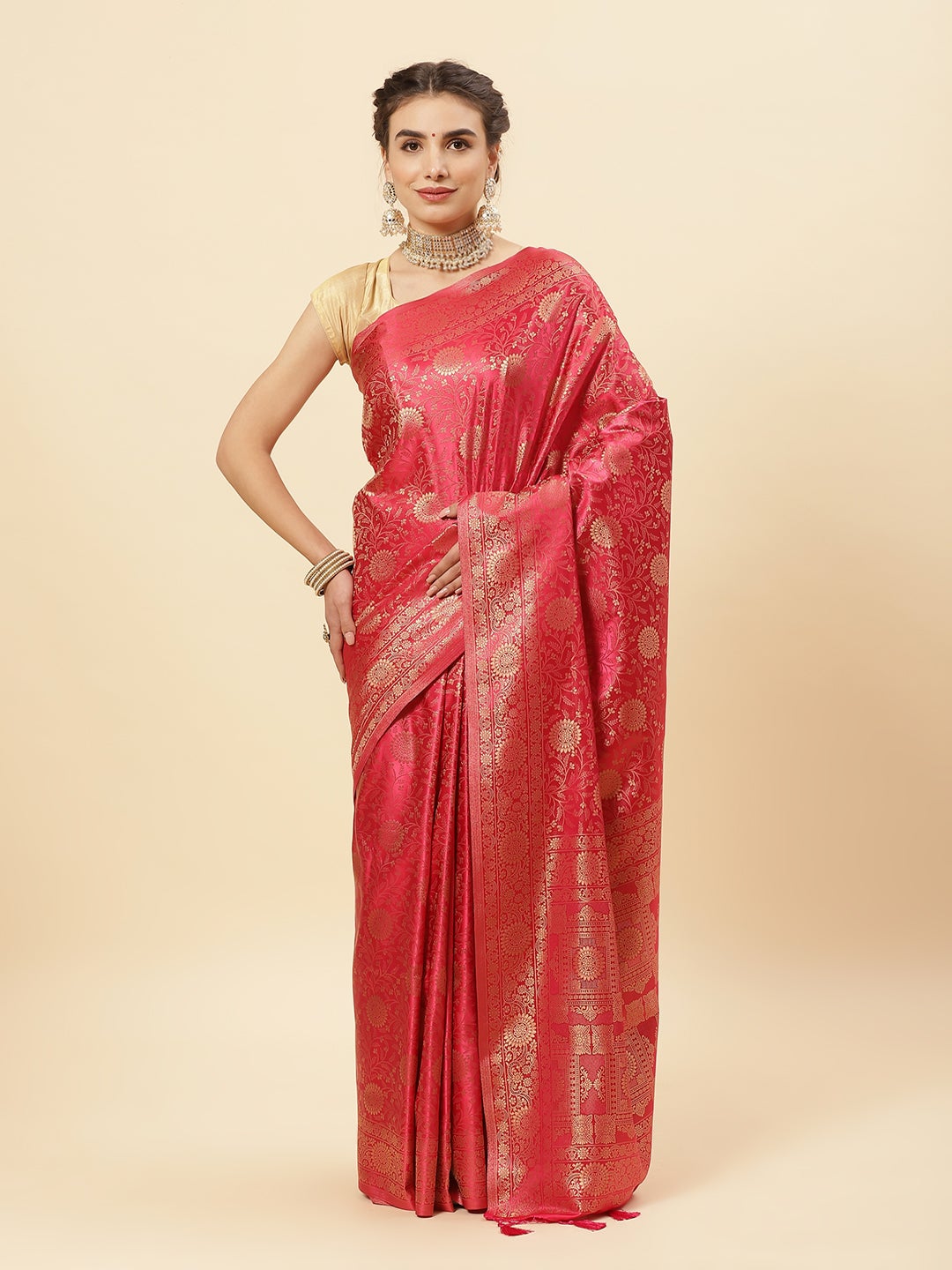 Zari Jaal Art Handloom Saree