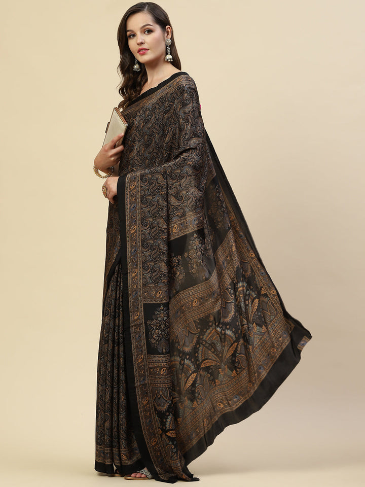 Digital Printed Crepe Saree