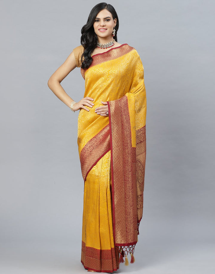 Art Handloom Woven Embroidery Saree