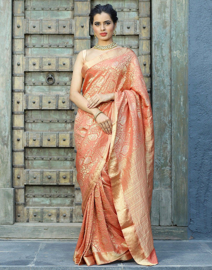 Zari Jaal Crepe Saree