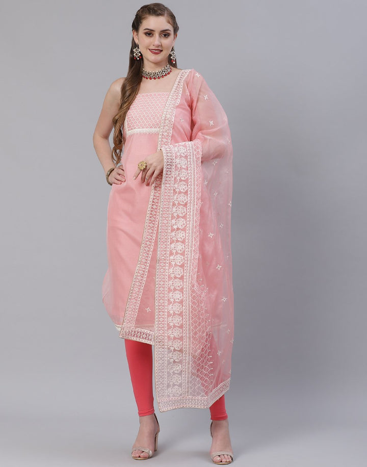 Chanderi Embroidered Suit Piece