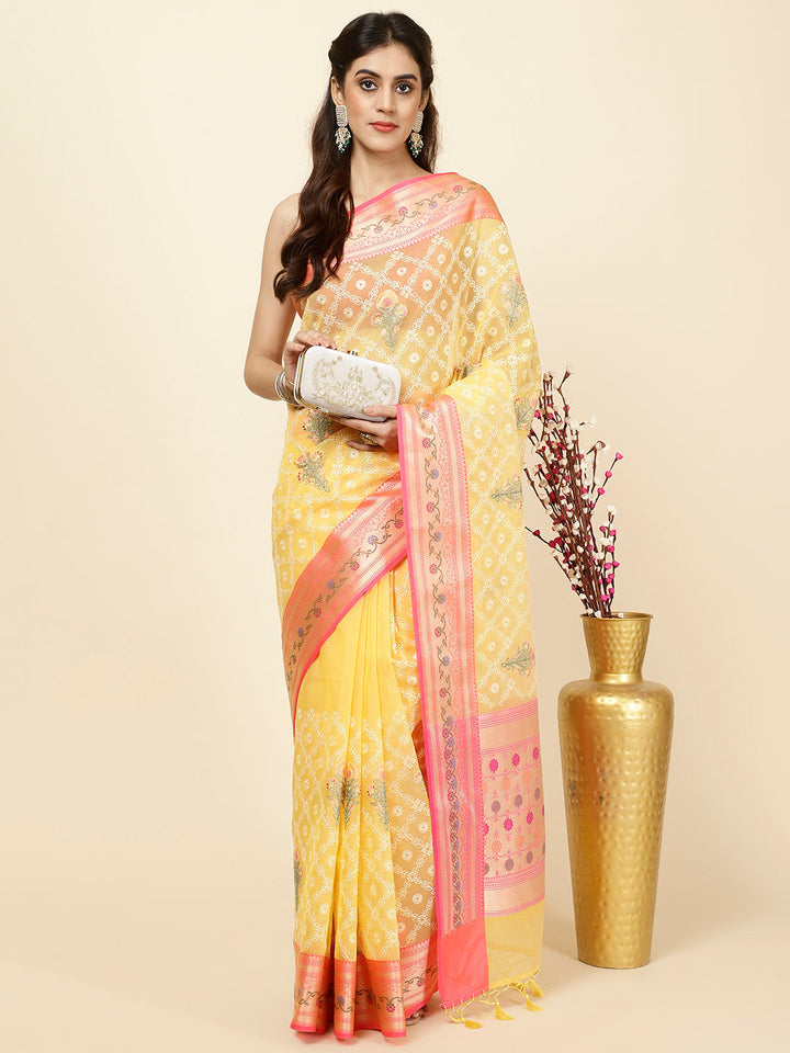 Embroidered Organza Saree