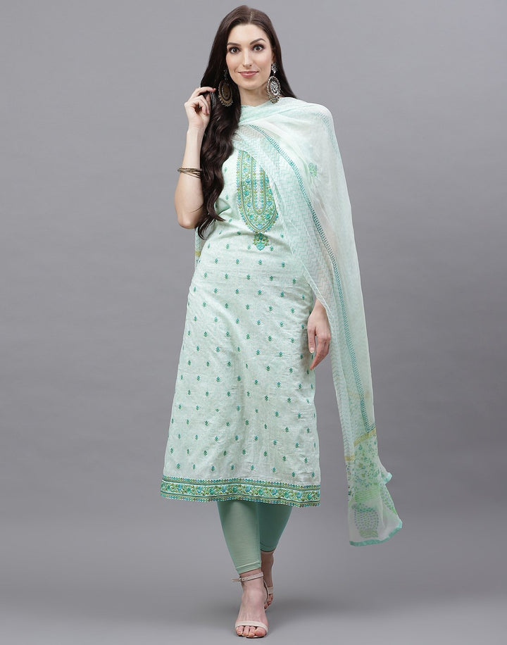 Cotton Printed Embroidered Suit piece
