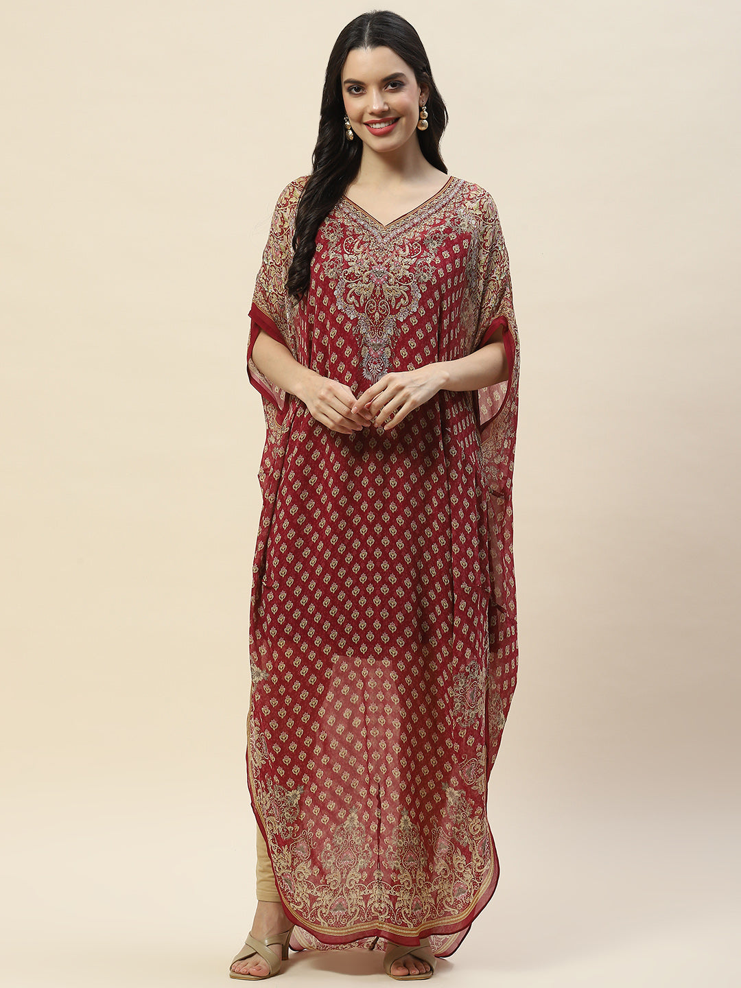 Digital Print Georgette Kaftan Kurta