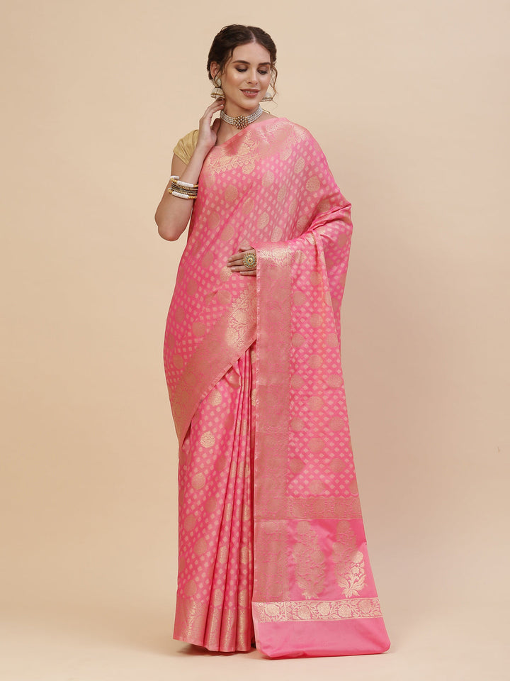 Zari Border Booti Cotton Woven Saree