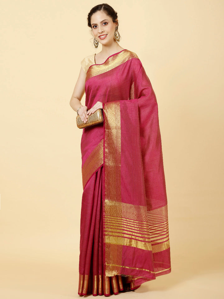Zari Jaal Woven Handloom Saree