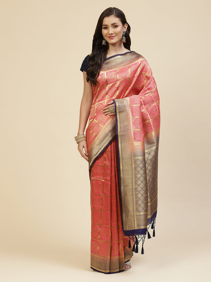 Bandhej Handloom Woven Saree