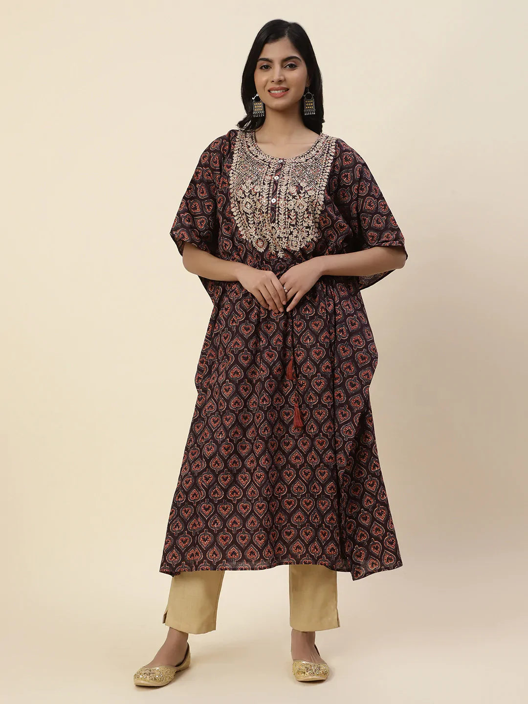 Printed Cotton Kaftan Kurta