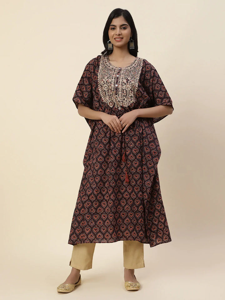 Printed Cotton Kaftan Kurta