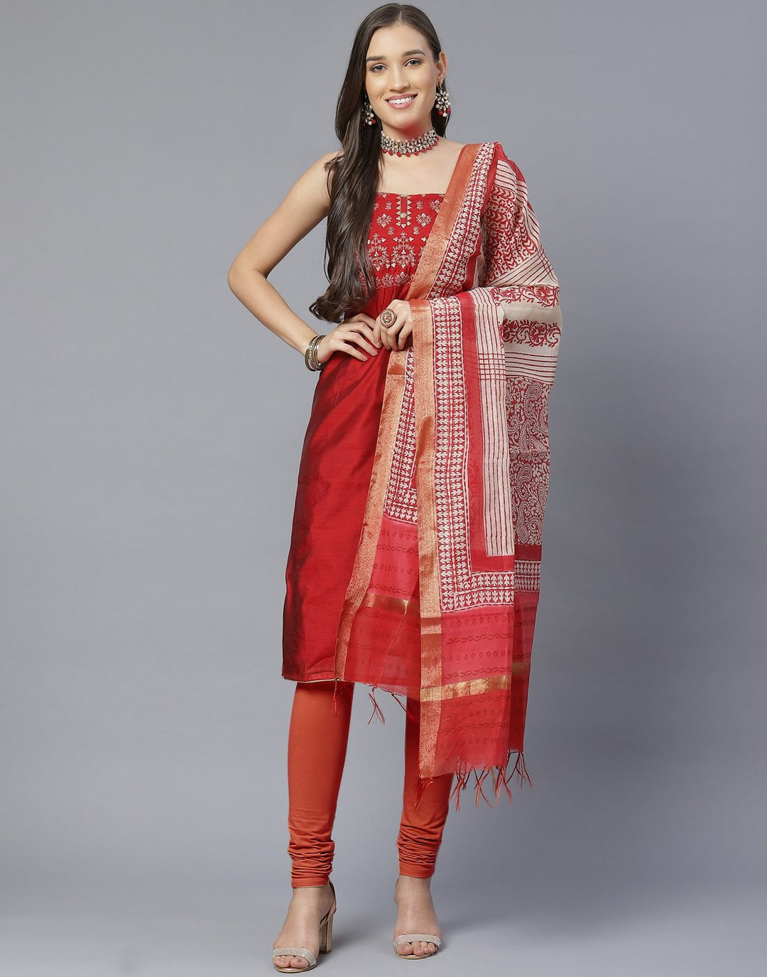 Chanderi Suit Set