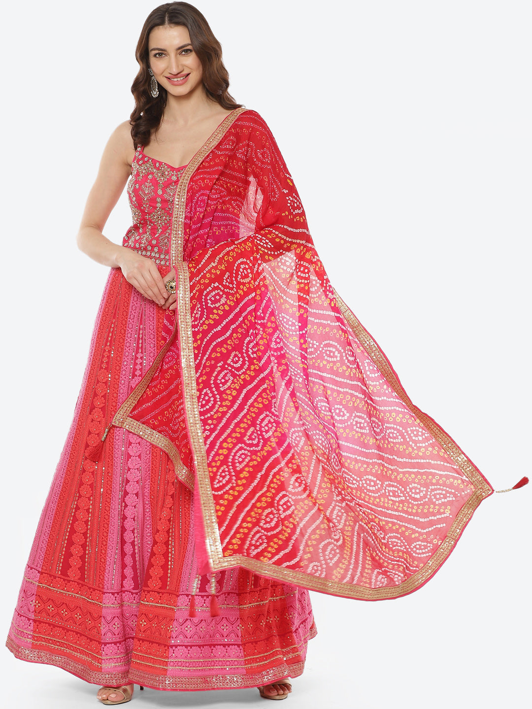 Embroidered Georgette Stitched Salwar Kameez With Dupatta