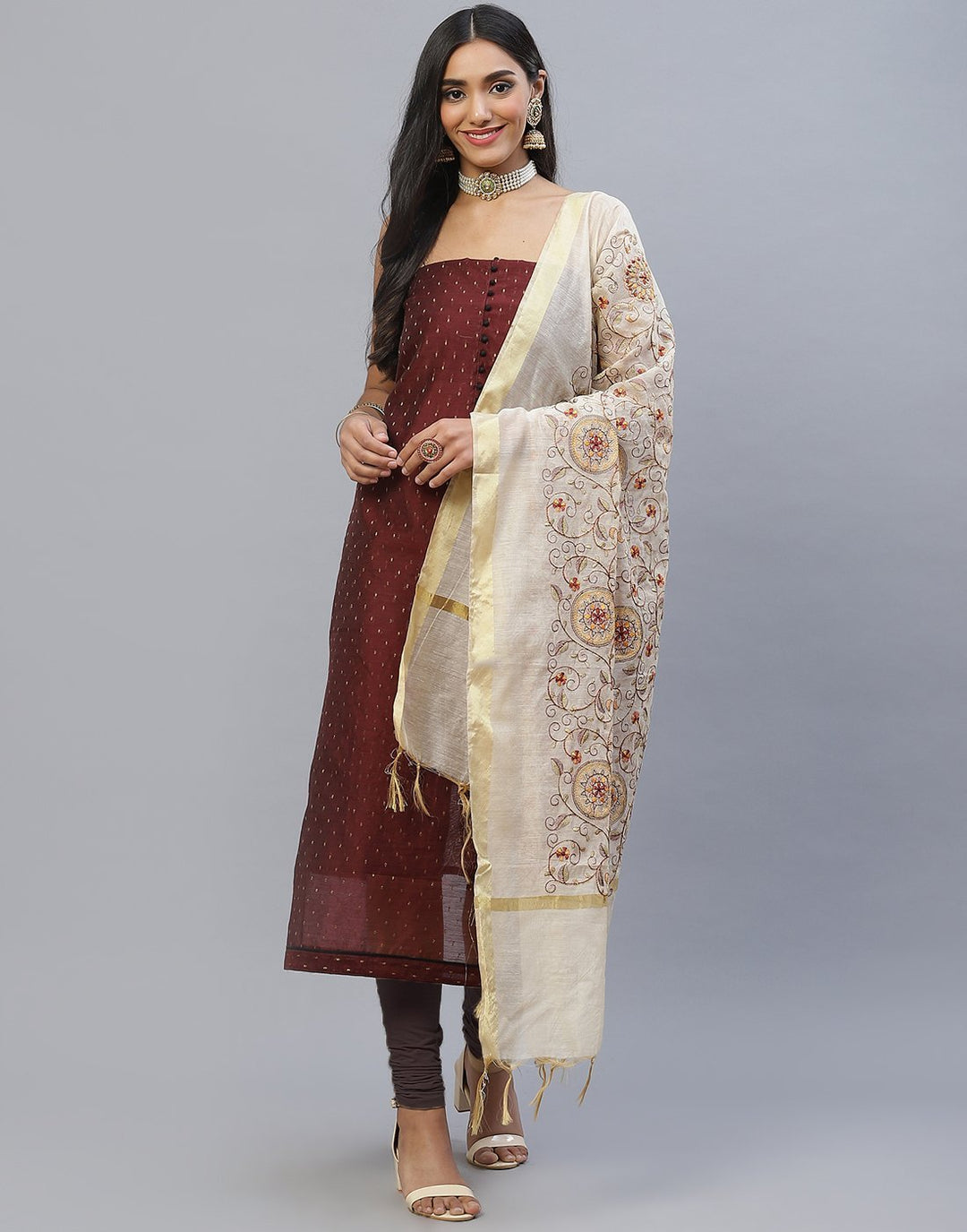 Chanderi Cotton Suit Set