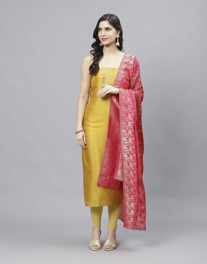 Chanderi Embroidered Suit piece
