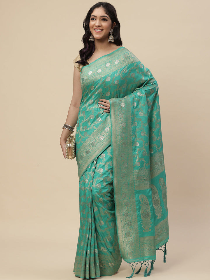 Zari Jaal Handloom Woven Saree