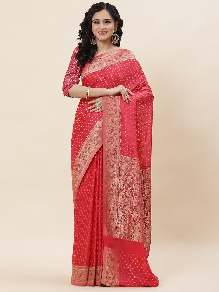 Zari Border Plain Crepe Saree
