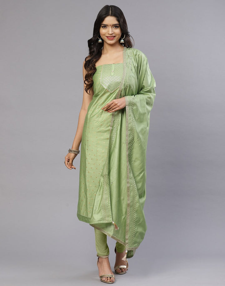 Chanderi Embroidered Suit Piece