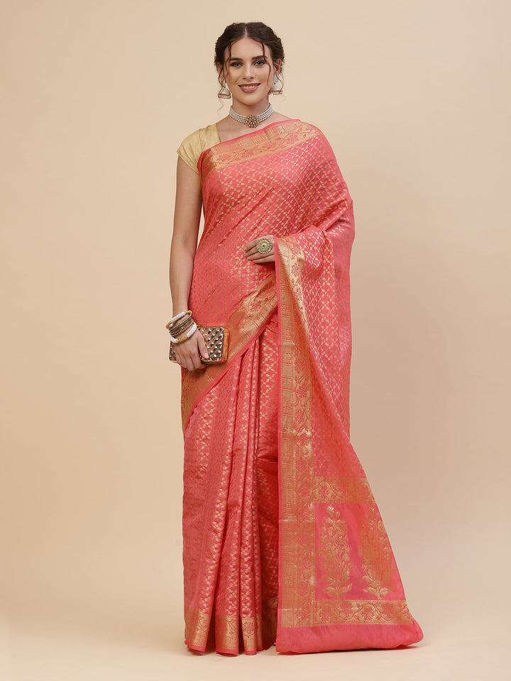 Zari Jaal Cotton Woven Saree