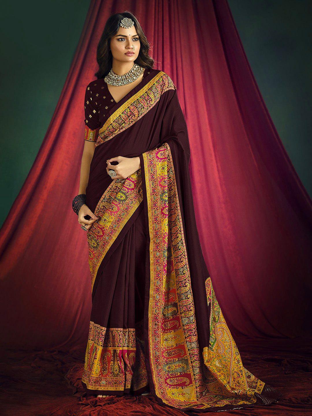 Plain Art Silk Saree