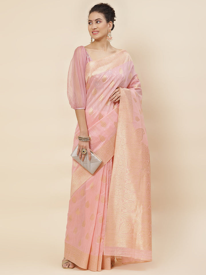 Zari Booti Woven Cotton Saree