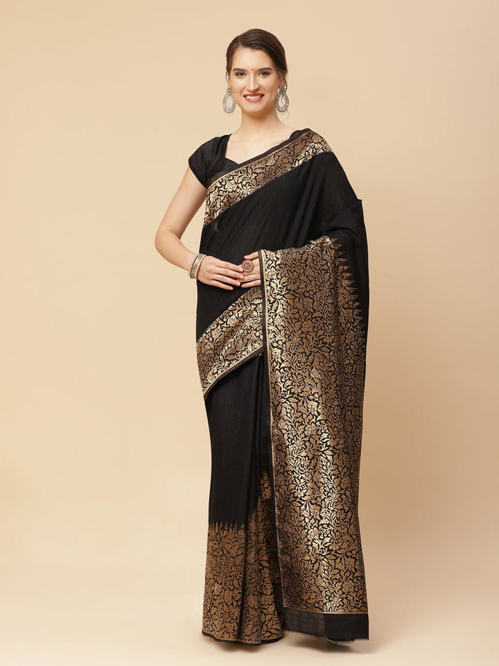Brocade Zari Jaal Art Handloom Woven Saree