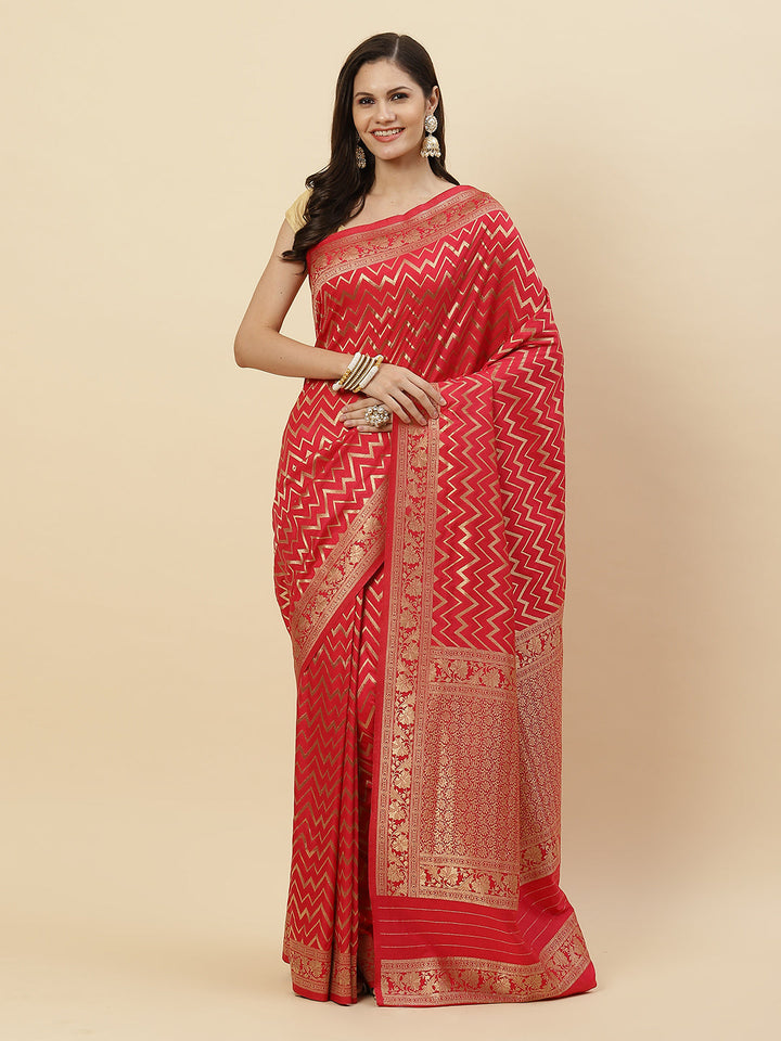 Zari Jaal Art Handloom Woven Saree