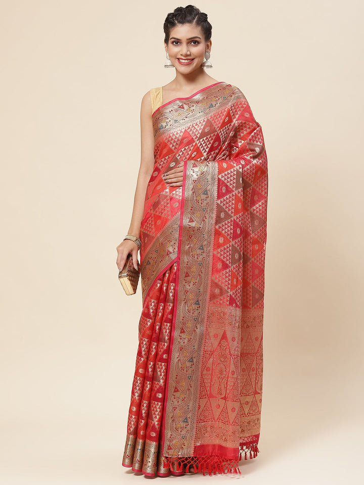 Zari Jaal Woven Cotton Saree