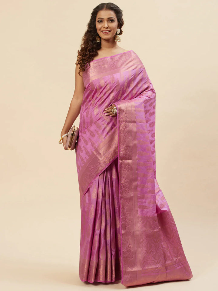 Zari Border Booti Handloom Woven Saree