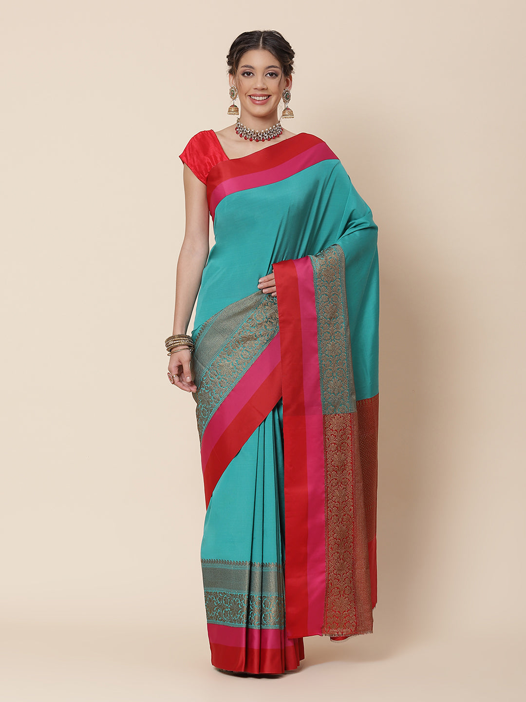 Zari Border Cotton Woven Saree