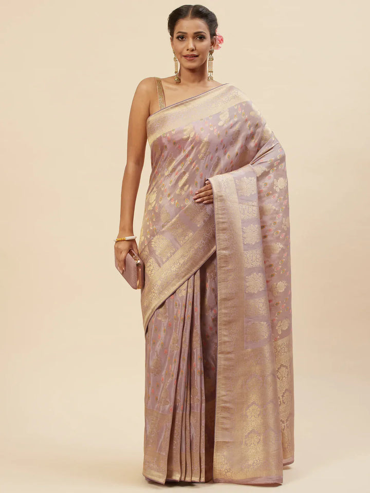 Zari Booti Organza Woven Saree
